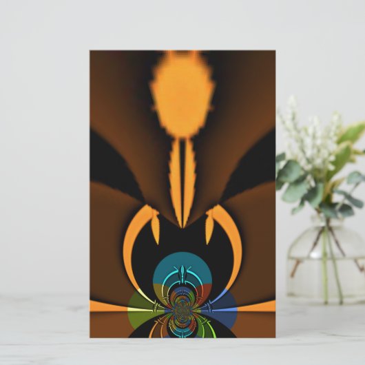 Abstrakter Farbkontrast Briefpapier (Stehend Vorderseite)