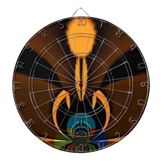 Abstrakter Farbkontrast Dartscheibe (vorne)