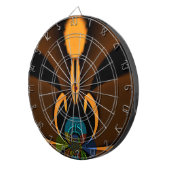 Abstrakter Farbkontrast Dartscheibe (Vorderseite rechts)