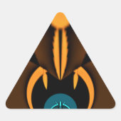 Abstrakter Farbkontrast Dreieckiger Aufkleber (Vorderseite)