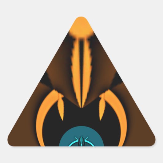 Abstrakter Farbkontrast Dreieckiger Aufkleber (Vorderseite)