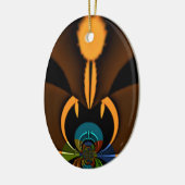 Abstrakter Farbkontrast Keramik Ornament (Links)