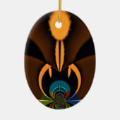 Abstrakter Farbkontrast Keramik Ornament (Vorne)