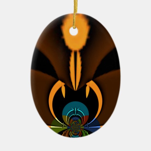 Abstrakter Farbkontrast Keramik Ornament (Vorne)