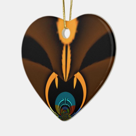 Abstrakter Farbkontrast Keramik Ornament (Links)