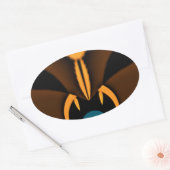 Abstrakter Farbkontrast Ovaler Aufkleber (Umschlag)