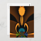 Abstrakter Farbkontrast Postkarte (Vorne/Hinten)