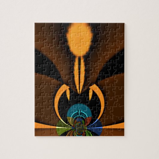 Abstrakter Farbkontrast Puzzle (Vertikal)