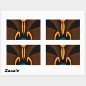 Abstrakter Farbkontrast Rechteckiger Aufkleber (Blatt)