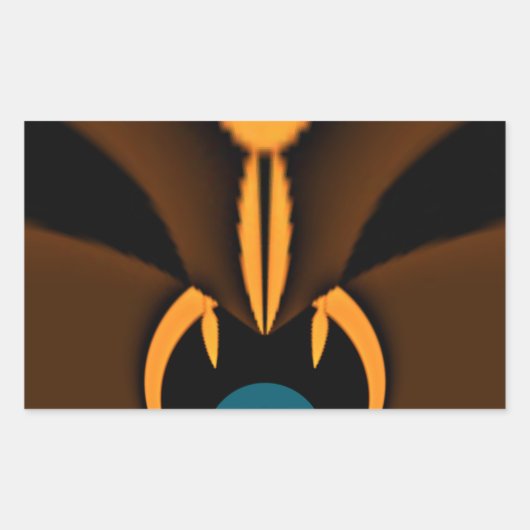 Abstrakter Farbkontrast Rechteckiger Aufkleber (Vorderseite)