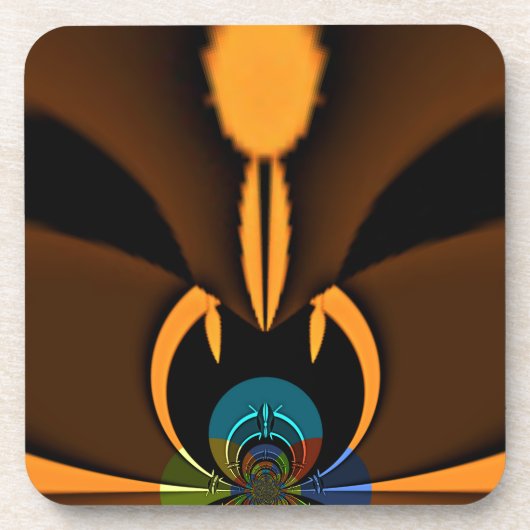 Abstrakter Farbkontrast Untersetzer (Vorderseite)