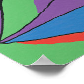 Abstrakter Farbmann Poster (Ecke)