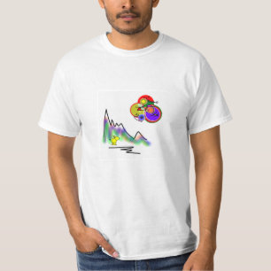 abstrakter Farbmond T-Shirt