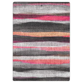 Abstrakter Farbpinsel Rustikaler Burlap #22 Klemmbrett (Rückseite)