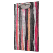 Abstrakter Farbpinsel Rustikaler Burlap #23 Klemmbrett (Links)