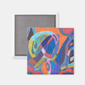 abstrakter "Farbrush" Magnet (Vorderseite/Rückseite)