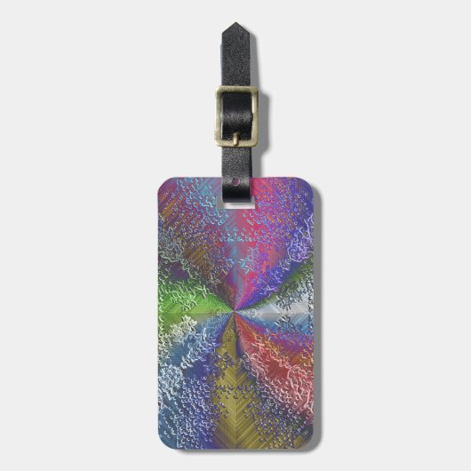 Abstrakter Farbschwenk Gepäckanhänger (Vorderseite vertikal)