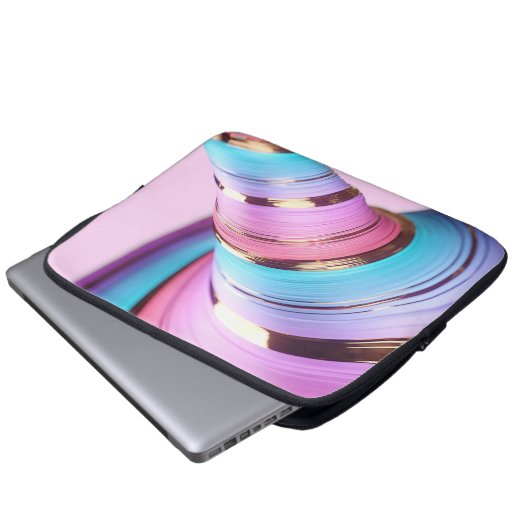 Abstrakter Farbschwenk Laptopschutzhülle (Vorne Knopf)