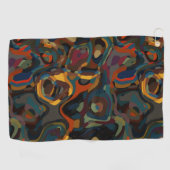 abstrakter Farbschwung Golfhandtuch (Horizontal)