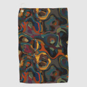 abstrakter Farbschwung Golfhandtuch (Vorderseite)