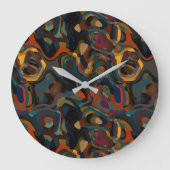 abstrakter Farbschwung Große Wanduhr (Vorderseite)