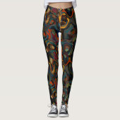 abstrakter Farbschwung Leggings (Vorderseite)