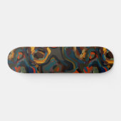 abstrakter Farbschwung Skateboard (Horizontal)