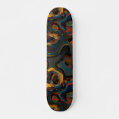 abstrakter Farbschwung Skateboard (Vorne)