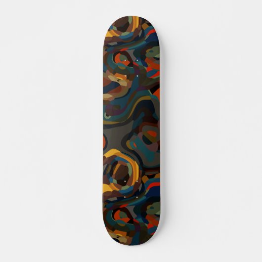abstrakter Farbschwung Skateboard (Vorne)