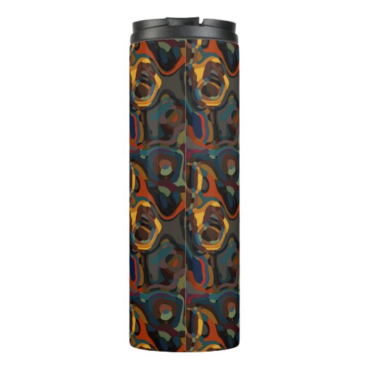 abstrakter Farbschwung Thermosbecher (Rückseite)