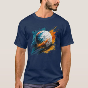 Abstrakter Farbspritzer-Golf T-Shirt