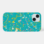 Abstrakter Farbspritzer iPhone 15 Hülle (Rückseite (Horizontal))