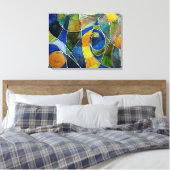 Abstrakter Farbstift und Tinte Leinwanddruck (Insitu (Schlafzimmer))