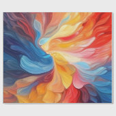 Abstrakter Farbton Spritzer Art (4) Geschenkpapier (Flach)