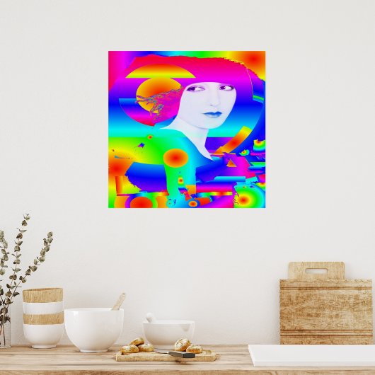 Abstrakter Farbtraum Poster (Küche)