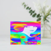 Abstrakter Farbtraum Postkarte (Stehend Vorderseite)