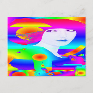 Abstrakter Farbtraum Postkarte