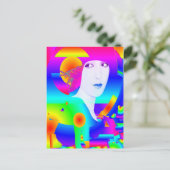 Abstrakter Farbtraum Postkarte (Stehend Vorderseite)