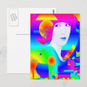 Abstrakter Farbtraum Postkarte (Vorne/Hinten)