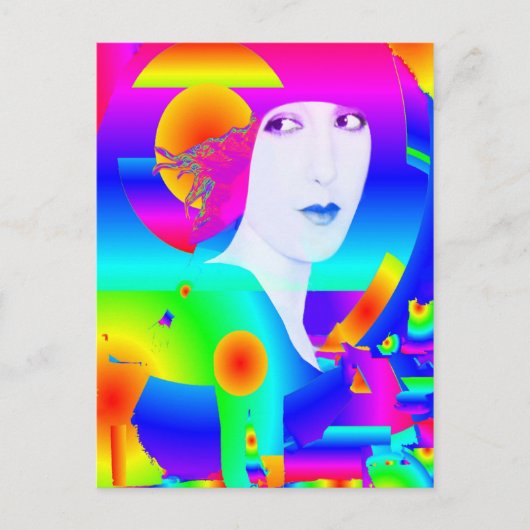 Abstrakter Farbtraum Postkarte (Vorderseite)