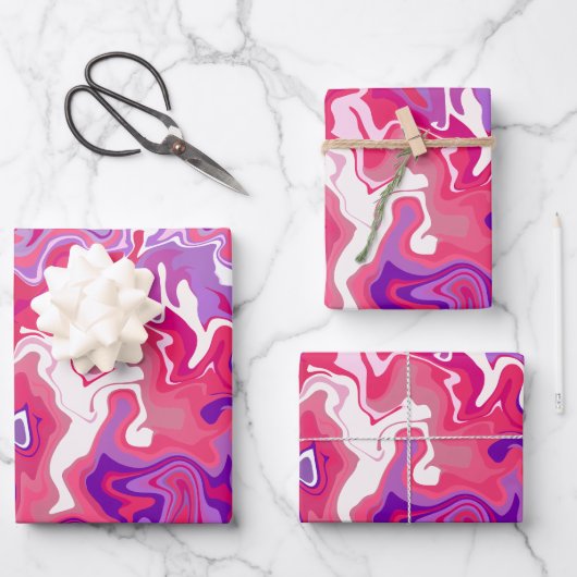 Abstrakter Farbverlauf Geschenkpapier Set (Vorderseite)