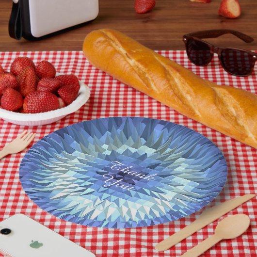 abstrakter Farbverlauf mit geringer Polytextur Pappteller (Picknick)