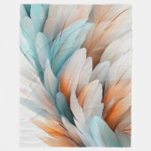 Abstrakter Federfluss – Sanfte Eleganz Fleecedecke (Vorderseite)