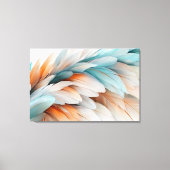 Abstrakter Federfluss – Sanfte Eleganz Leinwanddruck (Vorderseite)