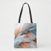 Abstrakter Federfluss – Sanfte Eleganz Tasche (Vorderseite)