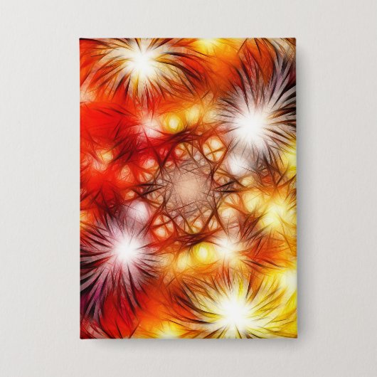 Abstrakter Feuerwerk-Sterne-Hintergrund Button (Vorderseite)