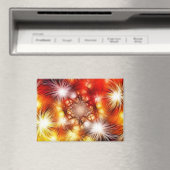 Abstrakter Feuerwerk-Sterne-Hintergrund Magnet (In Situ (Geschirrspüler))