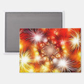 Abstrakter Feuerwerk-Sterne-Hintergrund Magnet (Vorderseite/Rückseite)