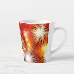 Abstrakter Feuerwerk-Sterne-Hintergrund Milchtasse