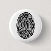 Abstrakter Fingerabdruck schwarz-weiß. Moderne Lin Button (Vorderseite)